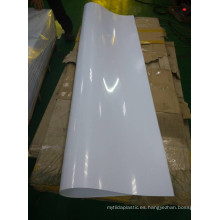 Hoja rígida blanca imprimible del PVC, hoja rígida blanca del PVC 3 * 6, hoja rígida brillante blanca del PVC para la impresión